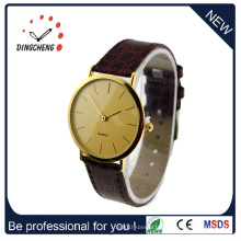 Imperméable à l&#39;eau en cuir véritable Bracelet Japon Mouvement Quartz Couple montre-bracelet (DC-1361)